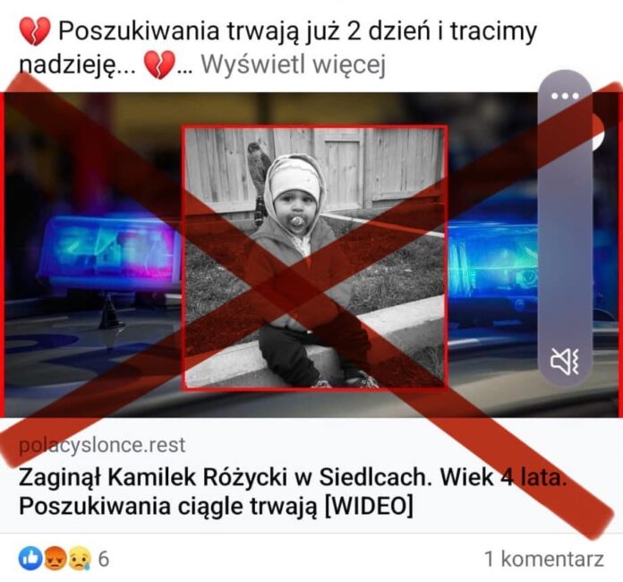 Zdjęcie strony internetowej przekreślonej czerwonym 