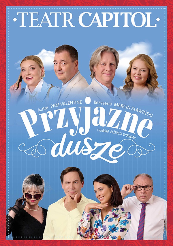 Plakat filmu "Przyjazne Dusze", przedstawiający tajemniczą atmosferę i głównych bohaterów